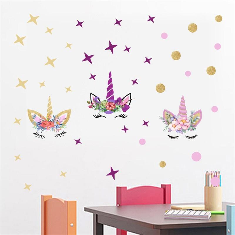 Colorful Flower Animal Star Wall Sticker 3D Art Decal DIY Sticker Child Room Nursery Wall Decoration