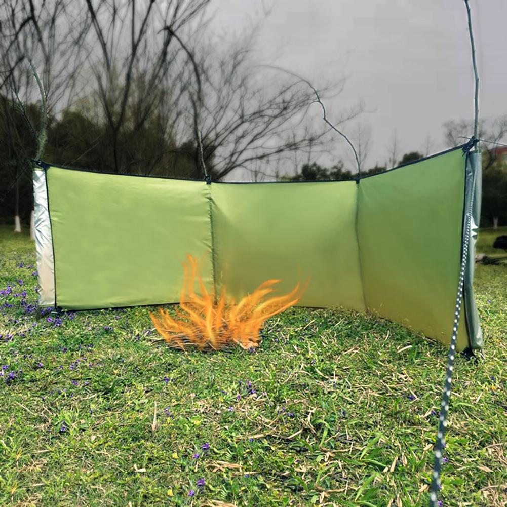 Outdoor Folding Windscreen Oxford Cloth Camping Picnic Beach Screen Panel Partition Wall Divider