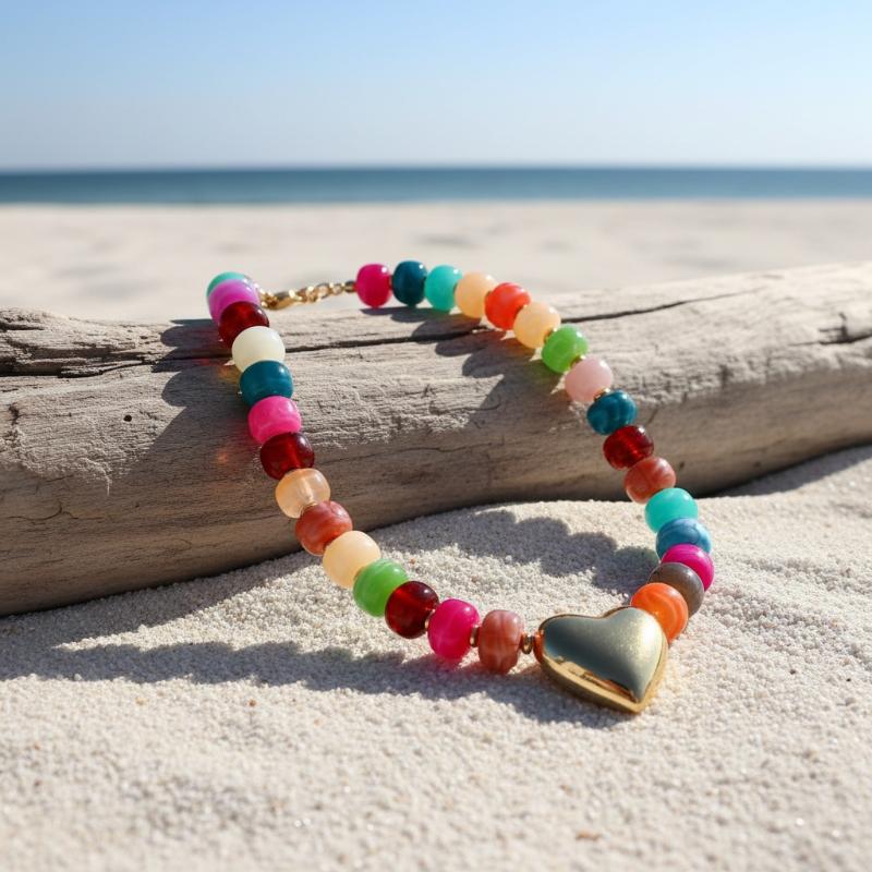 1 szt. Gruba Letnia Plażowa Biżuteria Statement Prezenty Boho Kolorowy Akrylowy Naszyjnik Choker z Koralików Dla Kobiet