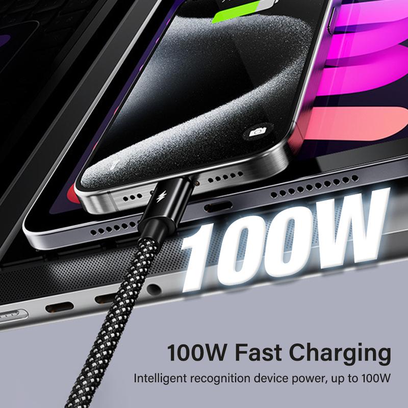 100W 27W Magnetic Type C USB to For iOS Cable Coiled Fast Charging for iPhone 15 14 16 Pro max Samsung S25 Google Magnet Storage