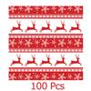 100PCS Christmas Food Parchment Paper Greaseproof Paper Holiday Burger Wrapping Sheets Festive Sandwich Packaging Paper 30x30cm