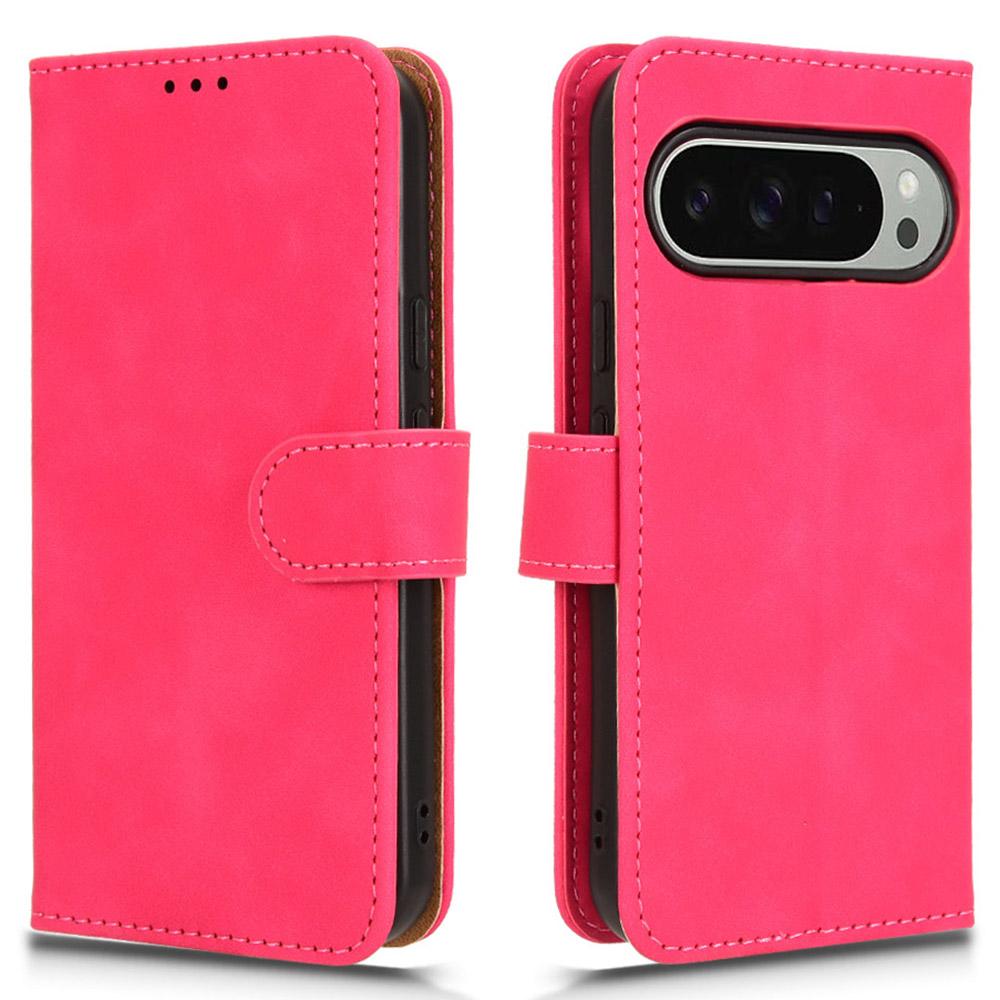 For Google Pixel 9 Pro/Pixel 9 Wallet Case Skin-Touch Texture Flip Leather Phone Cover