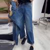 Autumn Plus Size Straight Leg Jeans for Women Retro Loose Cropped Pants Wide Leg Pants