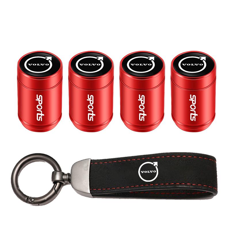 Car Tire Wheel Valve Caps Cover/Car Key Chain Ring Keychain For Volvo AWD V60 V40 XC90 S60 XC60 S90 V90 CX70 XC40 C40 C70 EX90