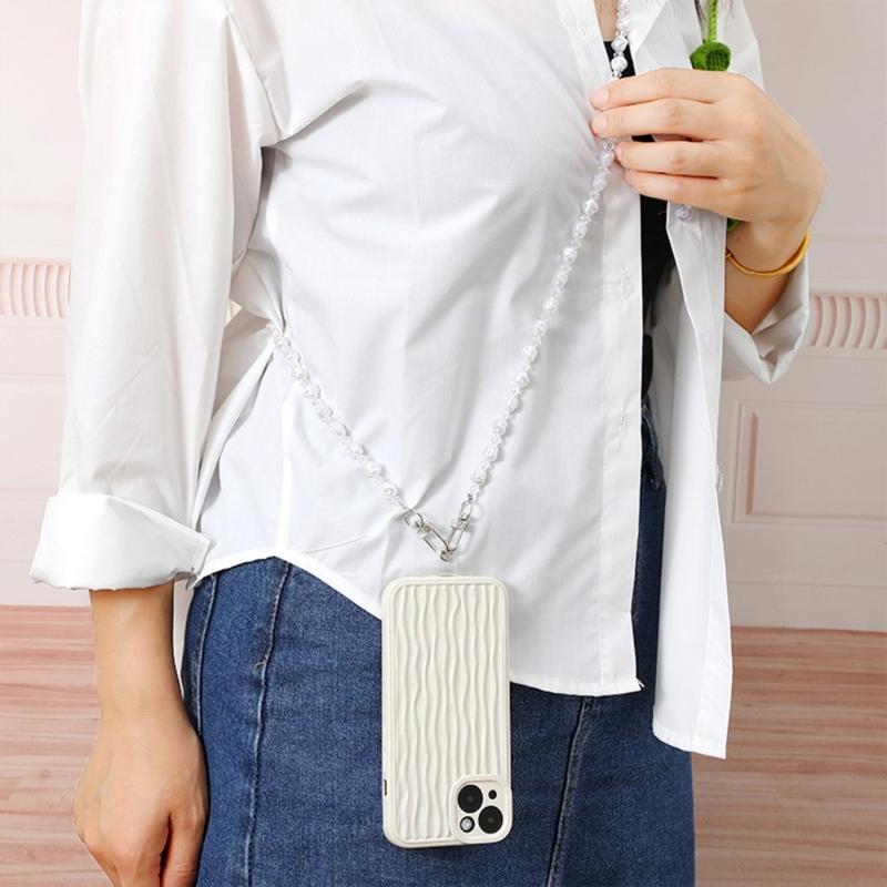 Flower Beaded Phone Lanyard Phone Chain Phone Strap Phone Case Keychain Beads Texture Suitable for Daily and Party Wear