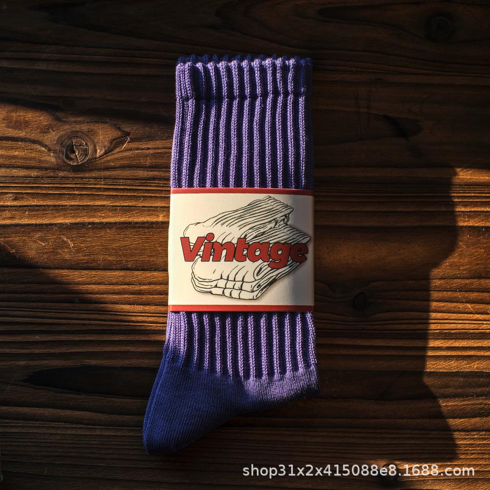 

Носки унисекс из хлопка в полоску в американском стиле — толстые, теплые, средней длины, для осени/зимы Unisex 36-44