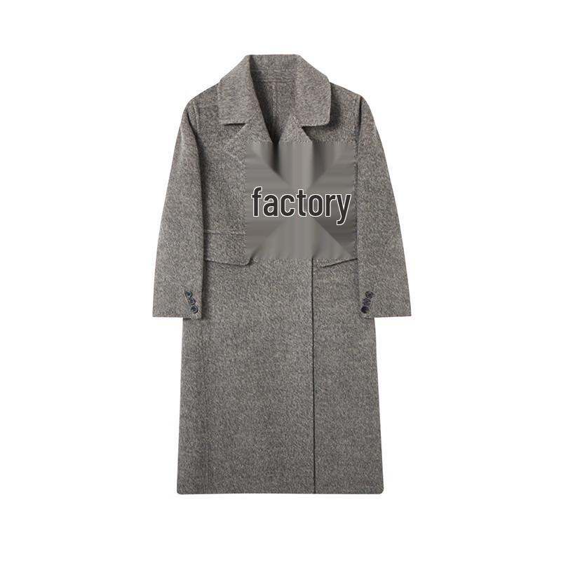 FXZZM25112 Women's 100% Wool Mid-Length Lapel Coat