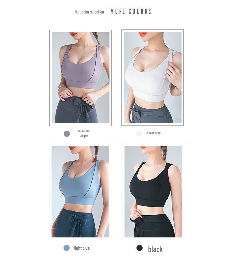 Shockproof Anti-Sagging High-Intensity Sports Bra for Running, Fitness, and Yoga