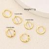6PCS Simple Crystal Hoop Earrings for Women Gold Silver Color Cartilage Stackable Earrings Sets Female Party Accessories Jewelry