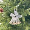 Acrylic Ice Crystal Christmas Tree Pendant Transparent Angel Elk Bells Xmas Tree Hanging for Noel Home Decora 2025New Year Party
