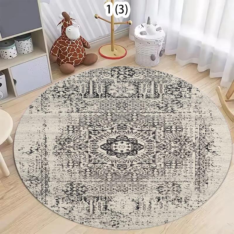 Light Luxury Carpets for Living Room Modern Minimalist Bedroom Decor Carpet Large Area Round Study Rug Thick Anti-slip Floor Mat