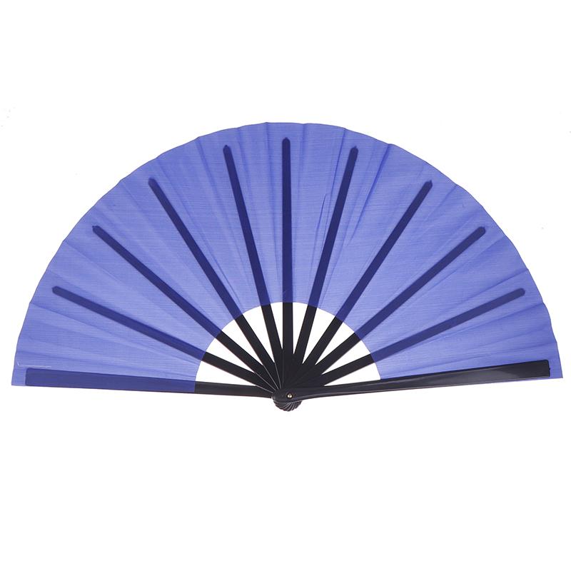 Chinese Martial Arts Kung Fu Fan Tai Chi Dance Fan Plastic Stage Performance Folding Fan Solid Color Fan Photo Prop