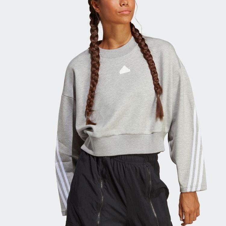 Adidas Sweatshirts Women's Gray Crew Neck Moderate Regular IB8496