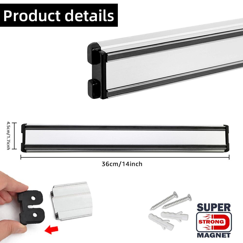 Magnetic Knife Holder Strip Wall Mount Block Storage Holder Strong Magnetic Knife Stand Strip Kitchen Accessories Organizer