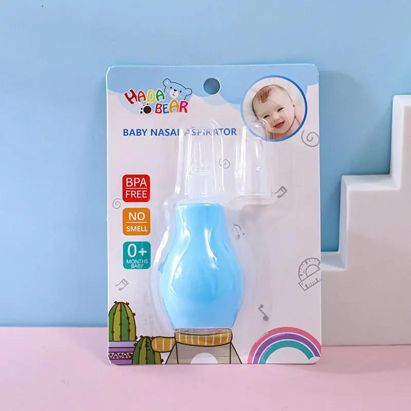 3pcs Baby Manual Nasal Suction Device, Nasal Plug Cleaner Silicone Baby Pump Nasal Suction Device Available in Three Colors