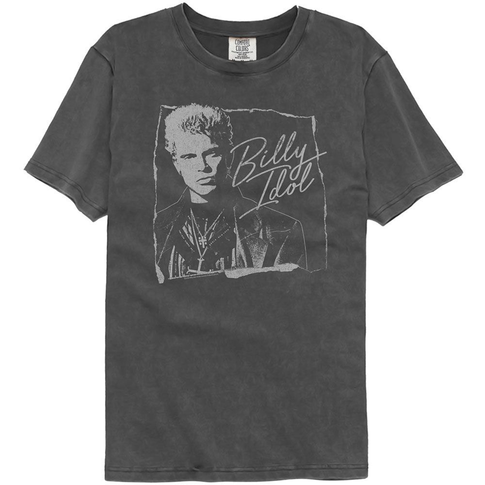 Billy Idol Torn And Cursive Comfort Colors Music Shirt M