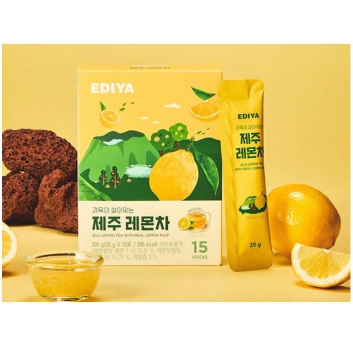 Refreshing Jeju Lemon Tea with Real Fruit Pieces