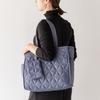 Vita Felice Women's Quilted Large Tote Bag with Pouch (inb-90045z) (Light Purple)