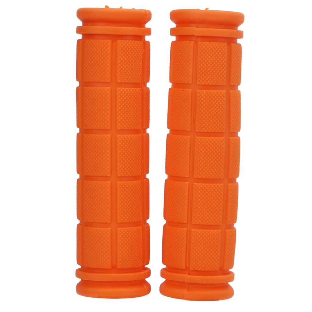 1Pair Rubber Bicycle Handle Grips Anti Slip Handlebar Grips for Mountain Road Urban BikeOrange