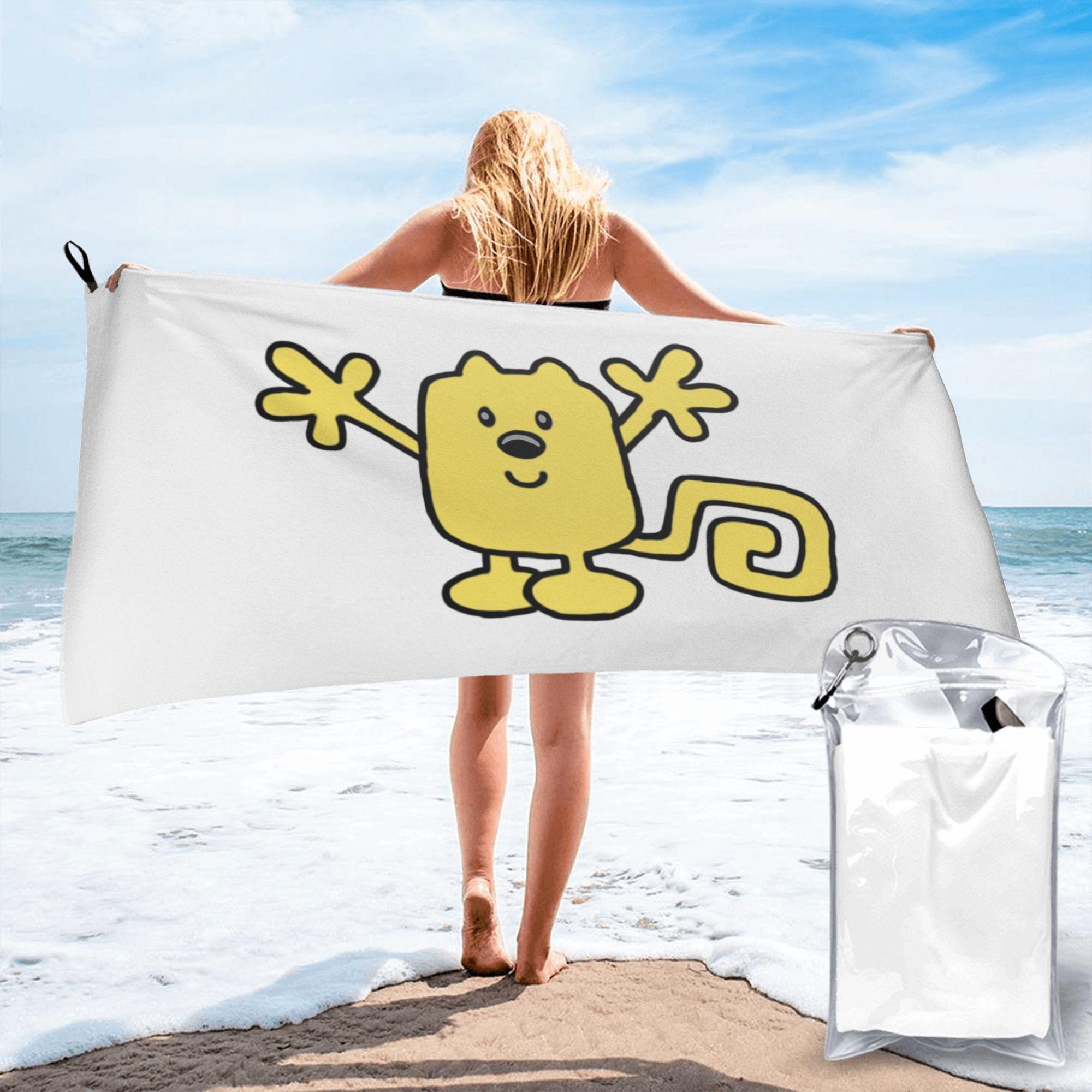 Wow Wow Wubbzy Beach Towel Soft Microfiber Quick Dry Absorbent Quick Towels For Bath W30*H60(CM)