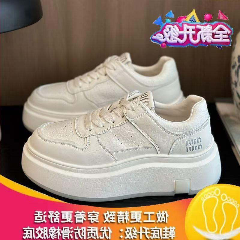 

Thick-soled 22 autumn and winter new heightening lace-up board shoes lightweight sports and leisure shoes board shoes 35 белый