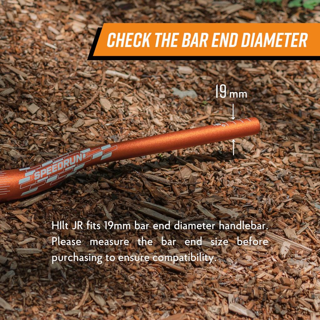 Funn Hilt JR Bicycle Handlebar Grips 19mm Inner Diameter Bike Handlebar Locking Grips with Short Bicycle Grips for and Boys - Single-Sided Lock-On