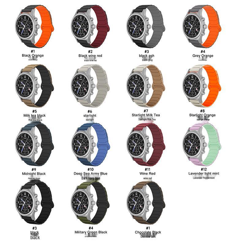 Samsung Watch7 & Huawei 22mm Magnetic Silicone Band - Flat Head Armor Warrior Loop