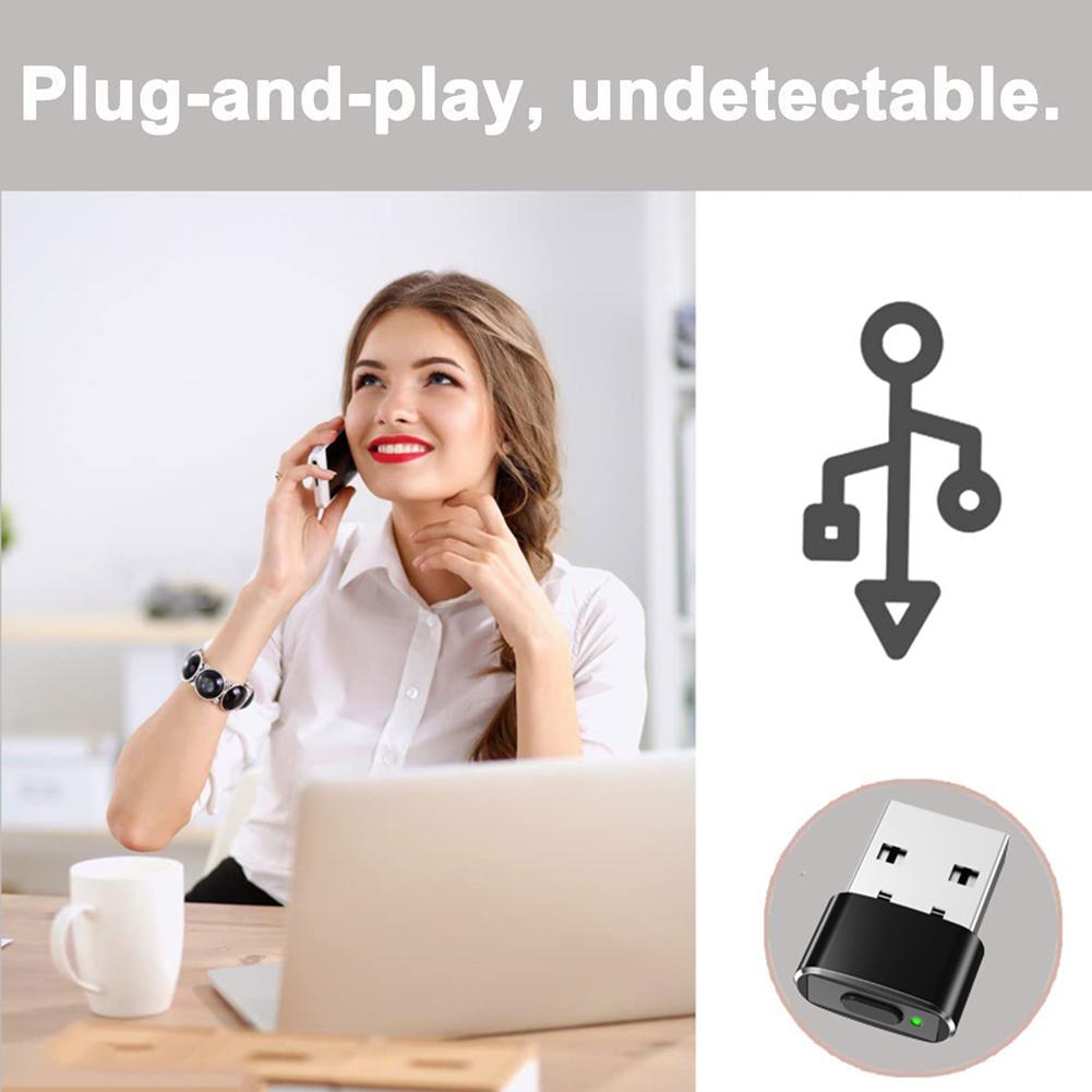 Mini Automatic Mouse Jiggler Mover ON/Off Button USB Automatic Move Cursor Shaker Plug and Play Keeps Awake for Laptop Desktop