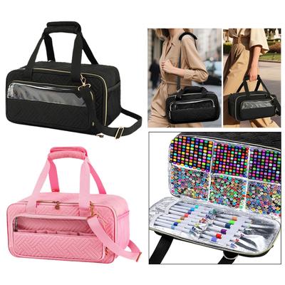 Marker Case with Divider Easy Cleaning Liner Craft Paint and Marker Organizer Art Supply Storage Case for Paint Brushes Paint