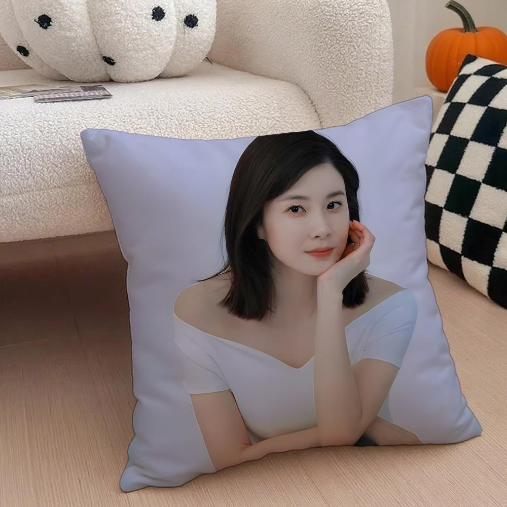 Actor Elegant LLee Bo Young Cushion Cover Throw Pillow Cover Hidden Button Durable Polyester Chair Cushion
