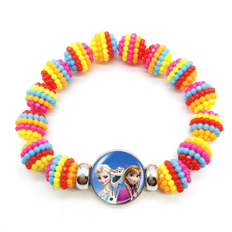 Frozen Princess Elsa Rainbow Beaded Retractable Children's Bracelet