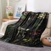 1PC Cute Okapi  Print FlAannel Blanket, High Quality Comfortable for All Seasons, Home Decor, Warmth and Comfort