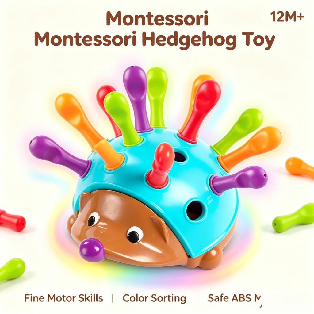Hedgehog Fine Motor Skills Toy for Kids Early Learning Educational Sorting Game