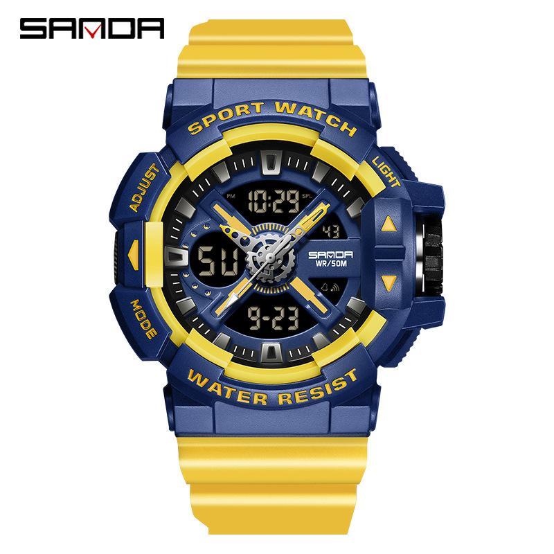 SANDA new multifunctional men's youth outdoor sports waterproof wrist watch