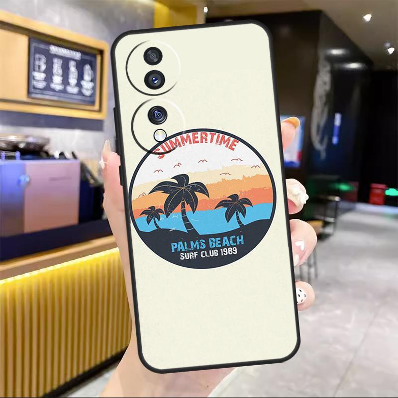 Palms Beach Surf For Honor Magic 5 6 7 8 Pro Case For Honor Win RT 50 70 90 200 400 Lite X8c X8b X9b X9c X9d