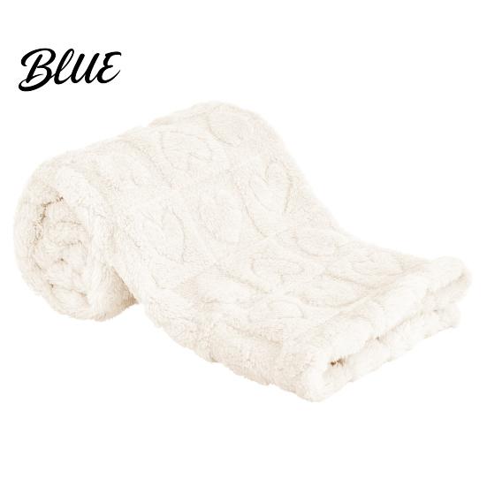 Love Themed Throw Solid Color Soft Touch Fluffy Plush Blanket Baby Heat Pattern All Season