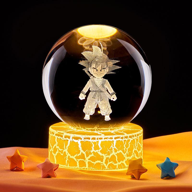 Dragon Ball Goku 3D Crystal Night Light - Creative Ornament and Birthday Gift