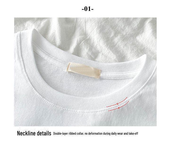 Trendy Letter Print 100% Heavy Cotton Loose Fit T-Shirt for Women