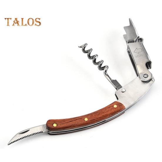 Bottle Opener Foldable Remove Beer Caps Wide Application Durable Manual 3-in-1 Bottle Opener Corkscrew with Cutter Household Supplies