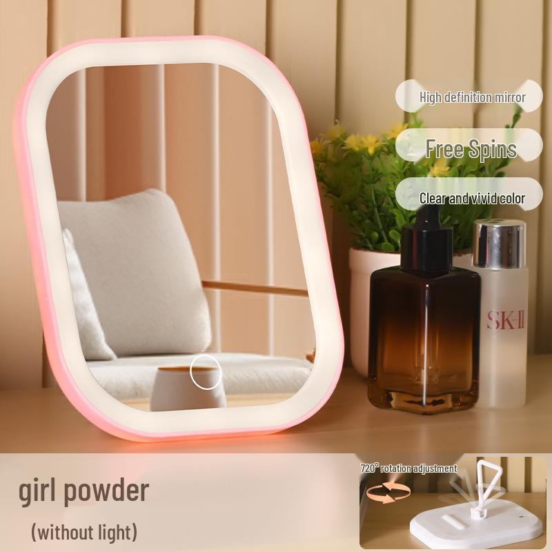 Portable Folding LED Vanity Mirror for Travel and Bedroom