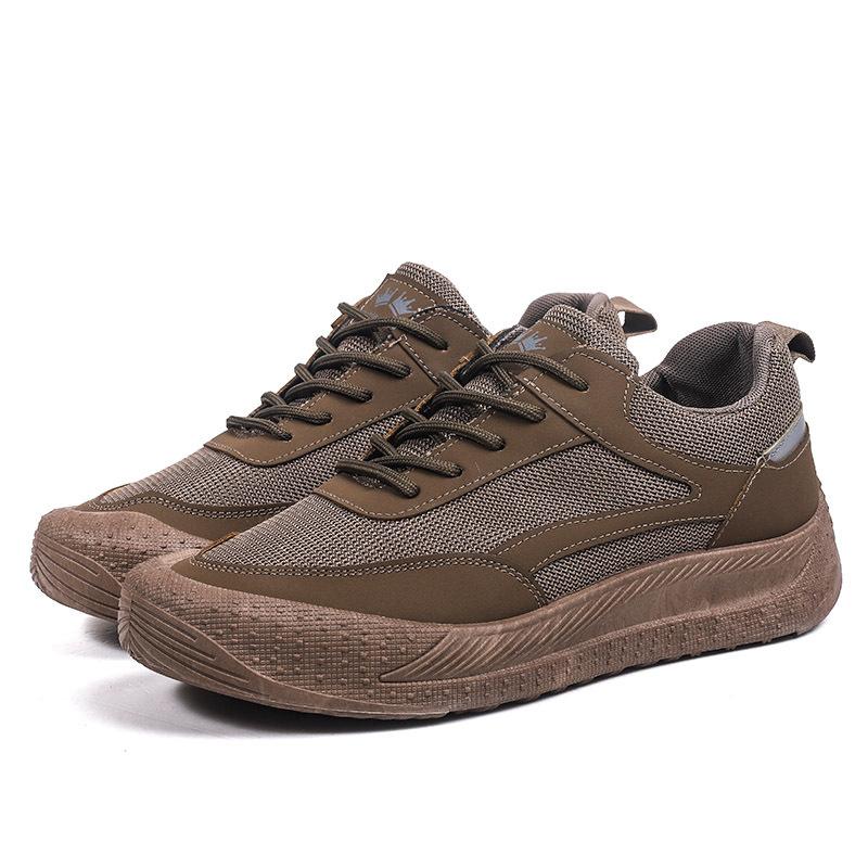 

Новые модные туфли Дышащая спортивная обувь Мужская обувь Прямая трансляция Шнуровка Плоский каблук Повседневная мужская обувь 44