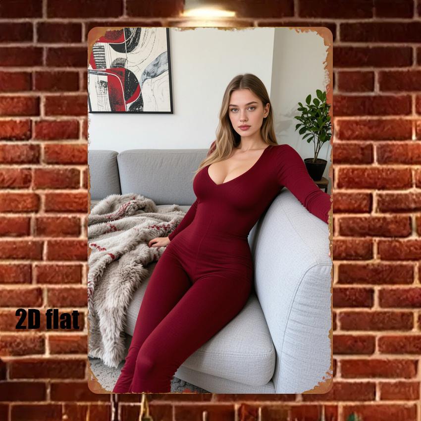 

d Metal Wall Art Abstract Figure Decor Modern Colorful xin Home Cinema Bedroom 20x30cm（7.8x11.8inch）