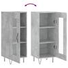 Sideboard Concrete Grey 34.5 x 34 x 90 cm Engineered Wood