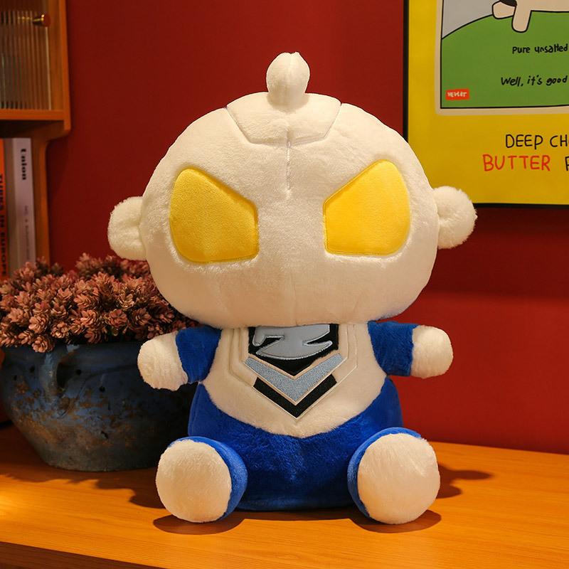 

New Q version cute Ultraman series plush toy salted egg superman doll children s doll sleeping pillow gift 35 centimeters.