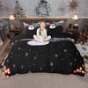 Homewish Kids Christmas Duvet Cover Set Merry Xmas Bedding Set Cute Snowman Gingerbread Comforter Cover Set