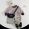 Kids Long Sleeve T Shirt Casual Round Neck Basic Tops For Unisex Boys Girls