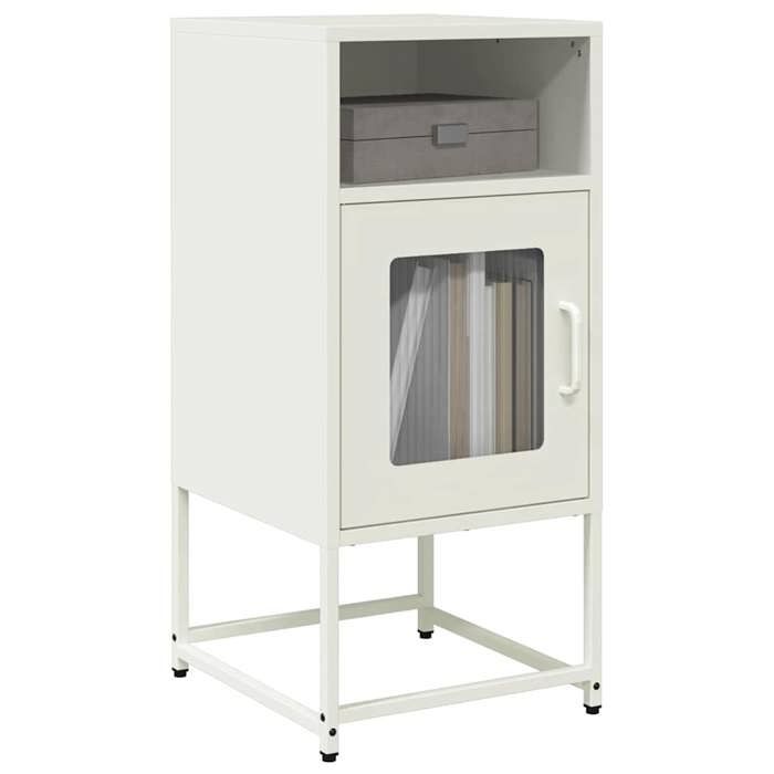 VidaXL Bedside Table White 36x39x78 Cm Cold-rolled Steel, Side Table, Bedside Cabinet, Side Table for 853415