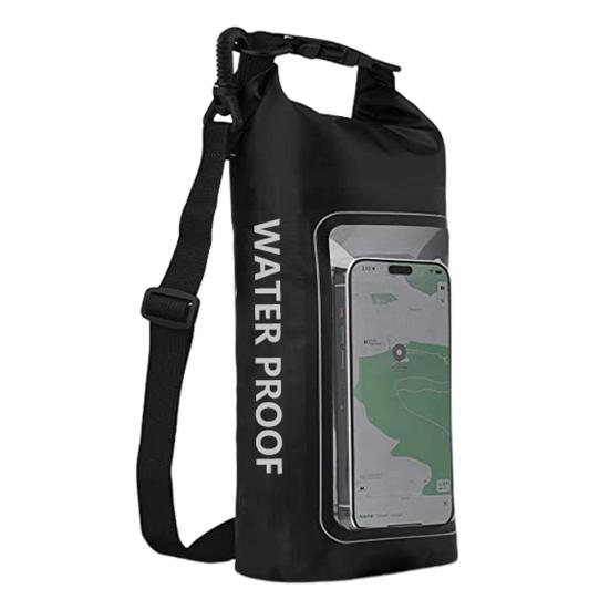 2L Waterproof Dry Bag Backpack Touch Screen Phone Pouch Outdoor Water Sports Roll Top Sack for Kayaking Rafting Hiking