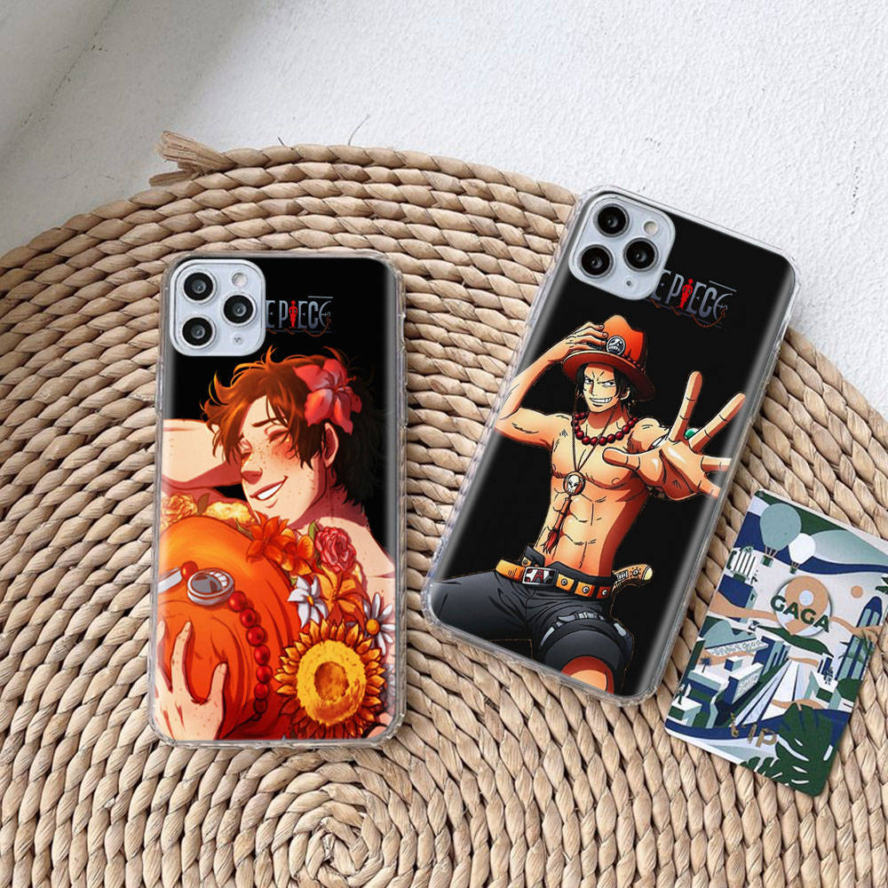DT35 One Piece Ace Hülle für Samsung A04 A14 A23 A34 A54 M23 M33 M52 M53 Realme 10 9 C30S C35 C55 VIVO Y02S Y21 Y33S Y51 X80 Pro Klare Hülle