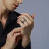 Fashion 8mm Men Copper Color Stainless Steel Celtic Dragon Rings Black Carbon Fiber Rings For Men Wedding Band Jewelry